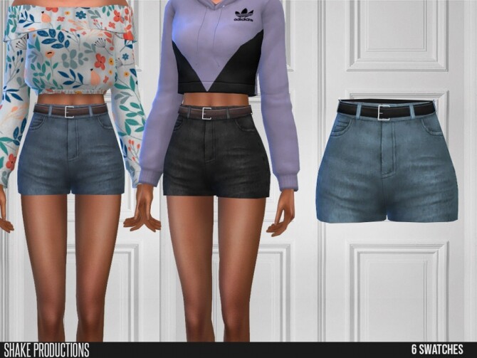 Sims 4 509 Denim Shorts by ShakeProductions at TSR