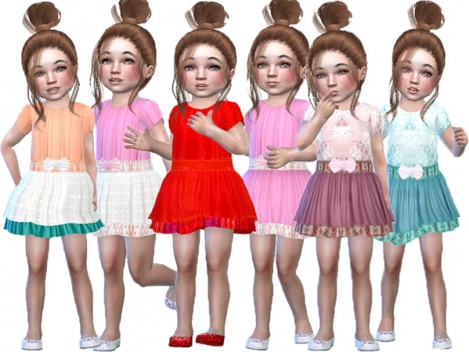 Sims 4 Toddler pinafore dress by TrudieOpp at TSR