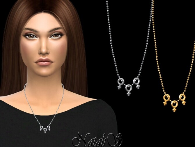 Sims 4 Venus pendant necklace by NataliS at TSR