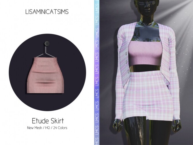 Sims 4 LMCS Etude Skirt by Lisaminicatsims at TSR