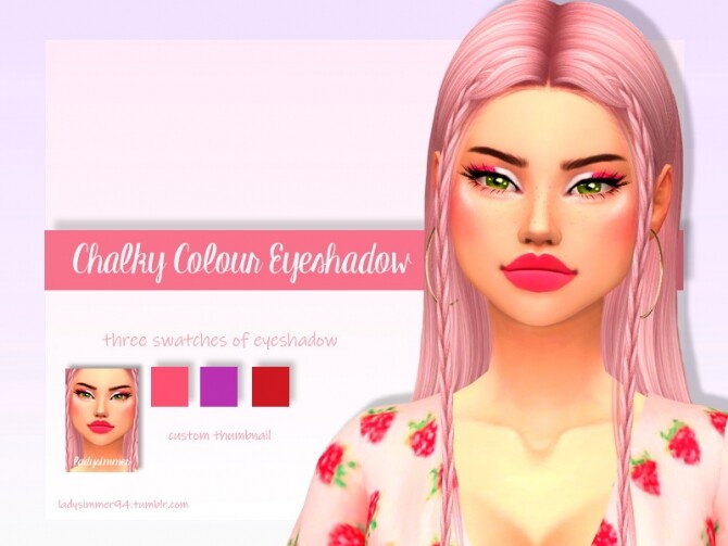 Sims 4 Chalky Colour Eyeshadow by LadySimmer94 at TSR