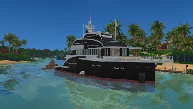 Sims 4 Gorgona yacht No CC by PinkCherub at Mod The Sims