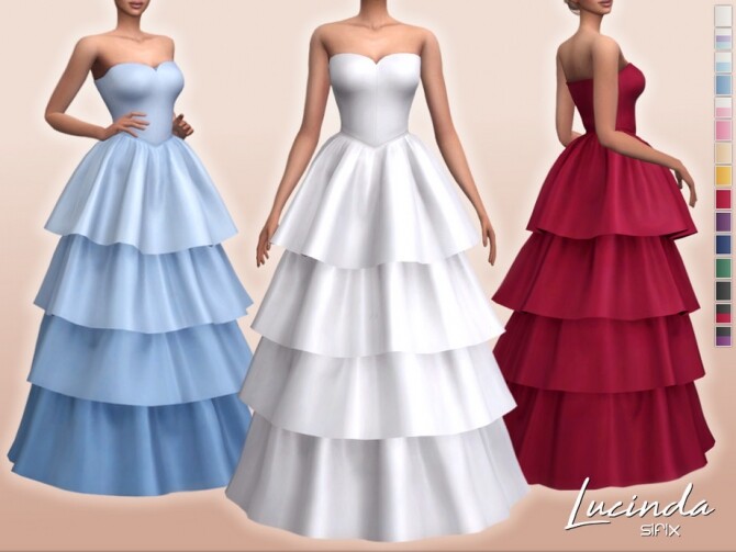 Sims 4 Lucinda Dress by Sifix at TSR