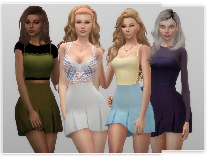 Sims 4 Cornelia Skirt by Dissia at TSR
