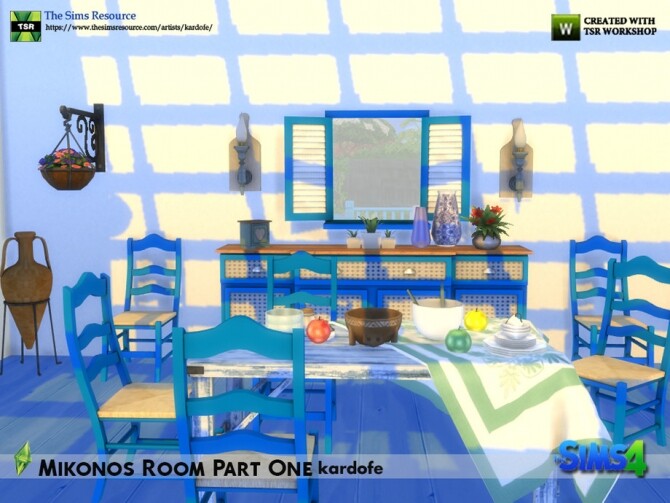 Sims 4 Mikonos Room by kardofe at TSR