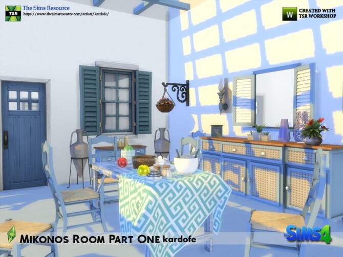 Sims 4 Mikonos Room by kardofe at TSR