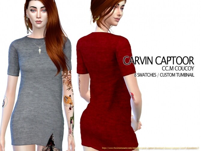 Sims 4 M Coucoy dress by carvin captoor at TSR