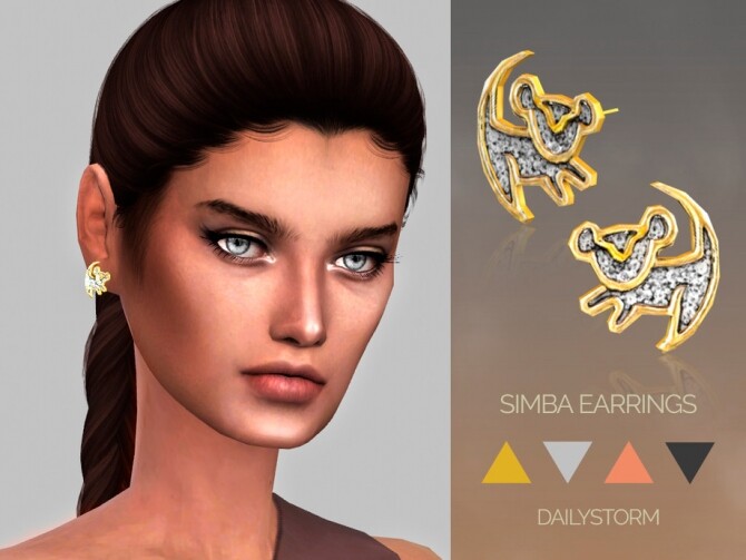 Sims 4 Simba Earrings by DailyStorm at TSR