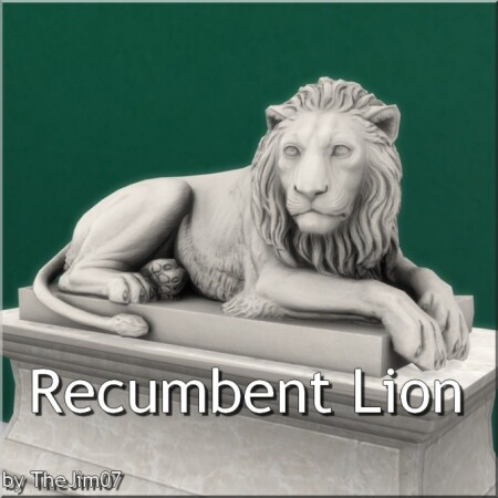 Recumbent Lion by TheJim07 at Mod The Sims