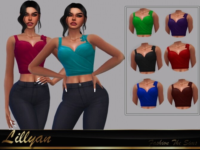 Sims 4 Top Camila by LYLLYAN at TSR