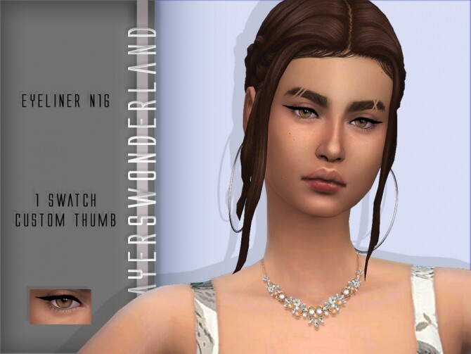 Sims 4 Eyeliner N16 by PlayersWonderland at TSR