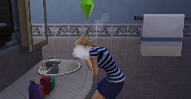 Sims 4 Wash Face at Sinks by lemonshushu at Mod The Sims