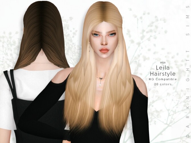 Sims 4 Leila Hairstyle by DarkNighTt at TSR