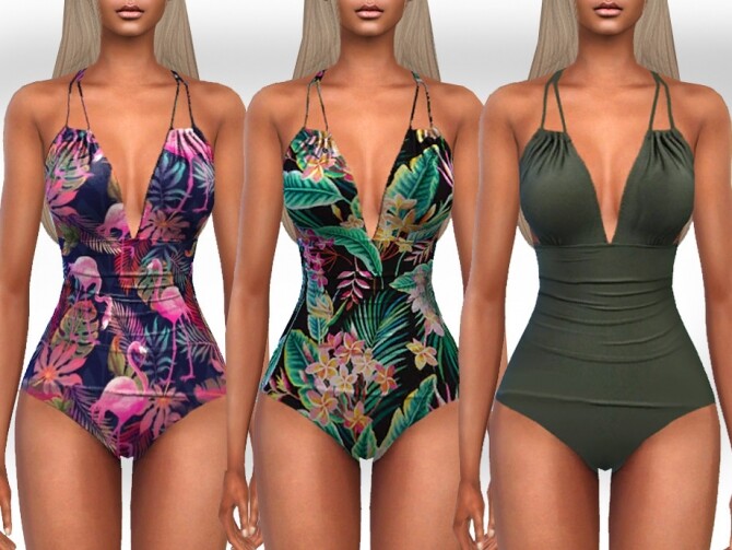 Sims 4 Colorful Summer Swimsuits by Saliwa at TSR