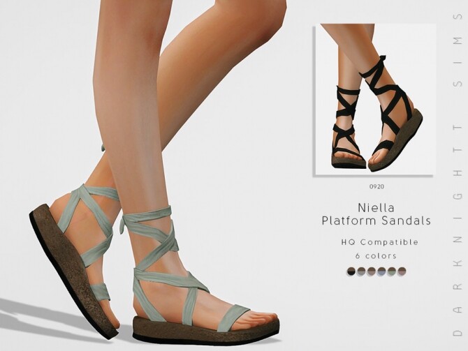 Sims 4 Niella Platform Sandals by DarkNighTt at TSR