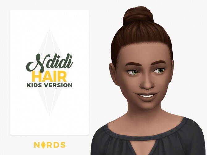 Sims 4 Ndidi Hair for Kids by Nords at TSR