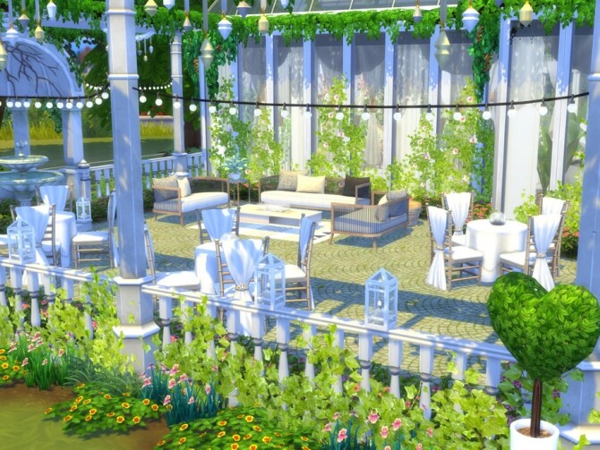 Sims 4 Greenhouse Wedding Venue by A.lenna at TSR