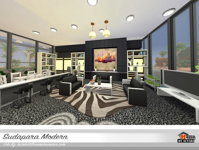 Sims 4 Sudapara Modern Home by autaki at TSR
