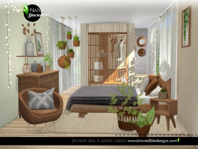 Sims 4 Naturalis Bedroom by SIMcredible at TSR