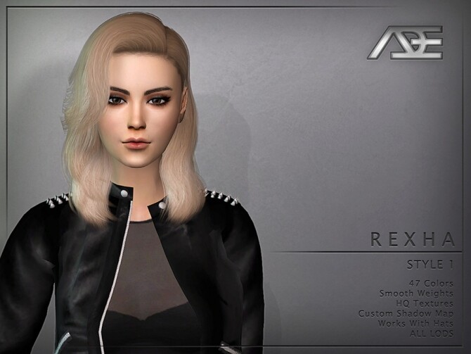 Sims 4 Rexha Style 1 Hairstyle by Ade Darma at TSR