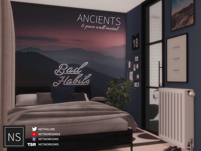 Sims 4 Ancients Wall Mural by Networksims at TSR