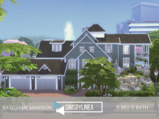 Sims 4 Mansion by SIMSBYLINEA at TSR