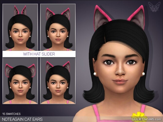 Sims 4 NotEgains Cat Ears For Kids at Giulietta
