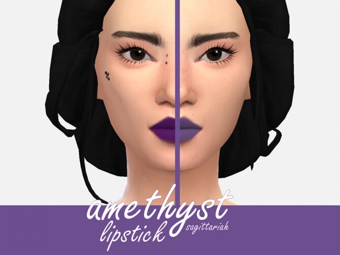 Sims 4 Amethyst Lipstick by Sagittariah at TSR
