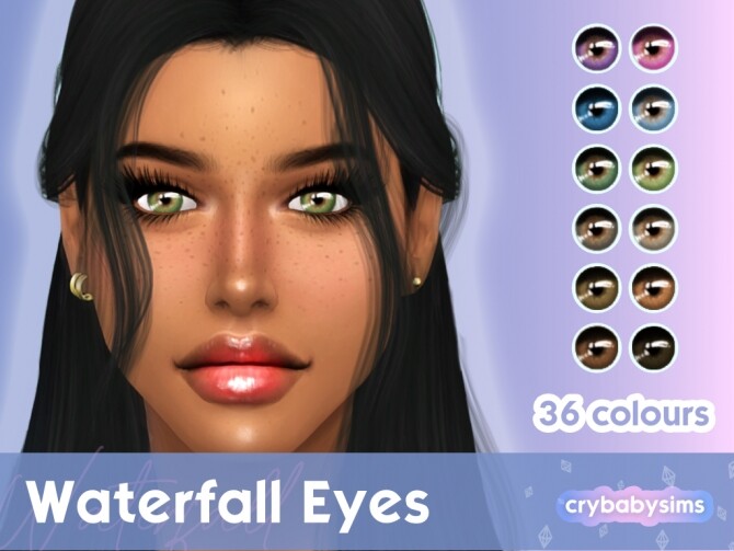 Sims 4 Waterfall Custom Eyes by xteenah at Mod The Sims