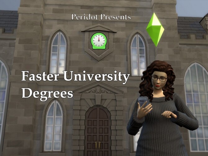 Sims 4 Shorter University Degrees by peridew at Mod The Sims