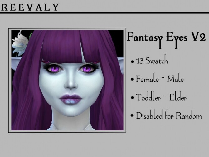 Sims 4 Fantasy Eyes V2 by Reevaly at TSR