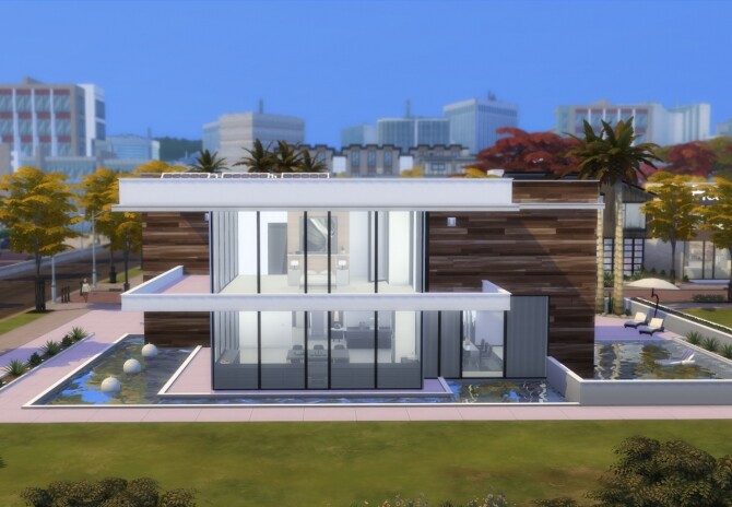 Sims 4 Modern Glass House N.05 by Fivextreme at Mod The Sims