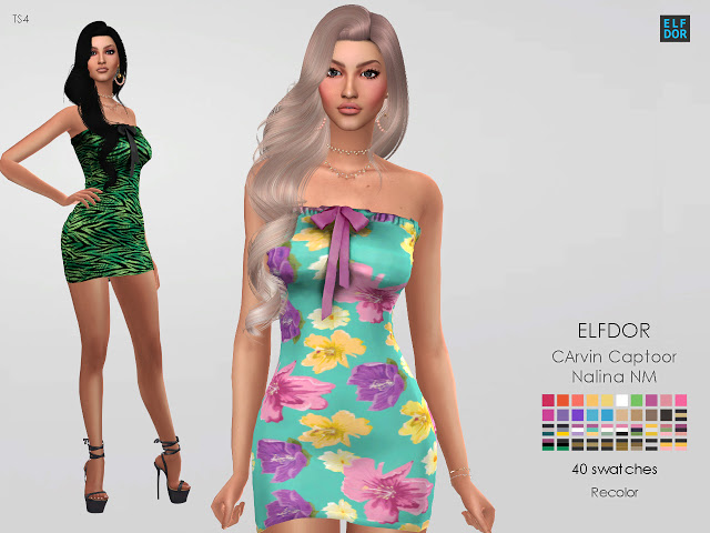 Sims 4 Carvin Captoor Nalina NM dress RC at Elfdor Sims