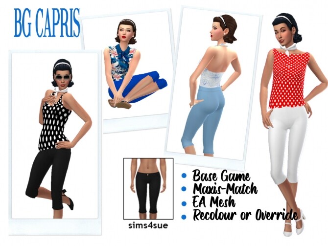 Sims 4 BG CAPRIS at Sims4Sue