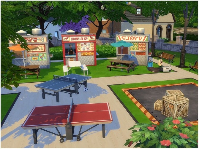 Sims 4 Student Park by lotsbymanal at TSR