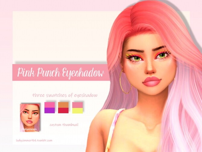 Sims 4 Pink Punch Eyeshadow by LadySimmer94 at TSR