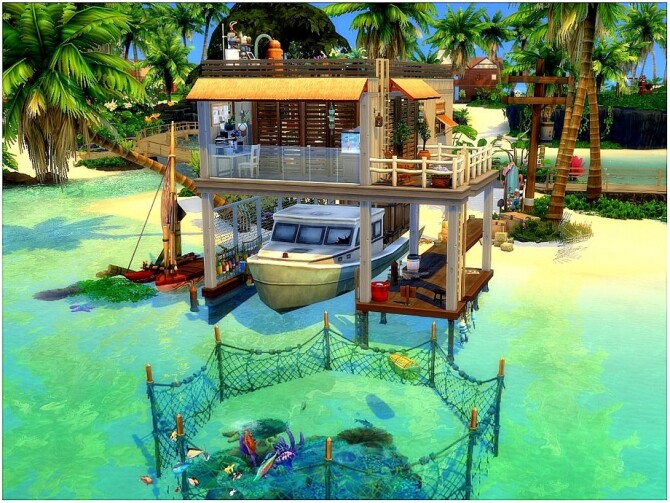 Sims 4 Fisherman House by lotsbymanal at TSR