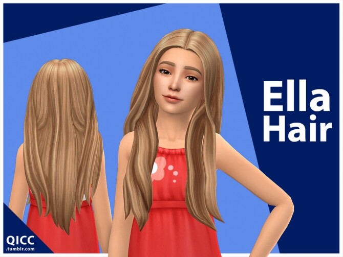 Sims 4 Ella Hair by qicc at TSR