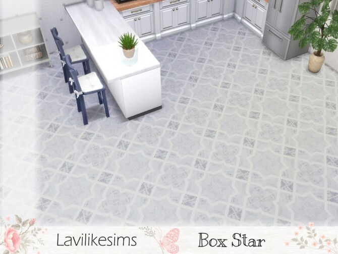 Sims 4 Box Star floor tiles by lavilikesims at TSR