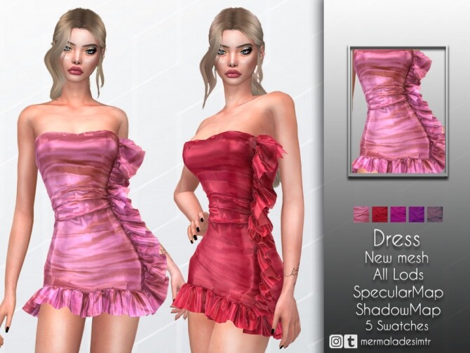 Sims 4 Dress MC56 by mermaladesimtr at TSR