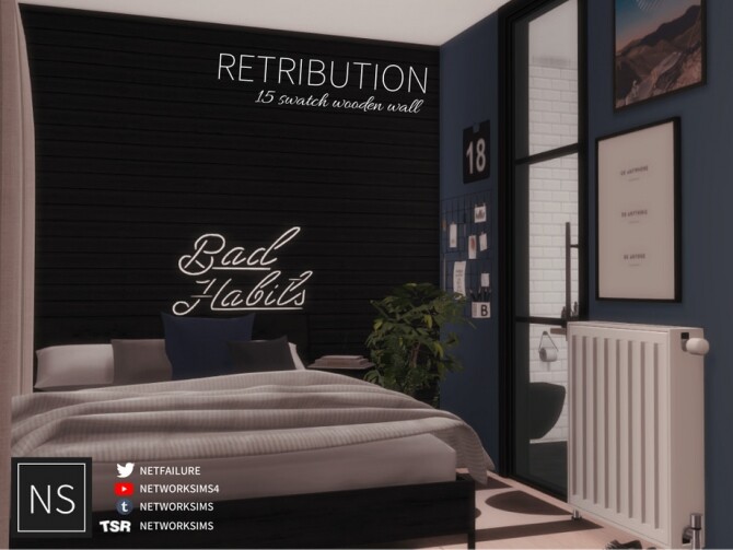 Sims 4 Retribution Wooden Walls by networksims at TSR