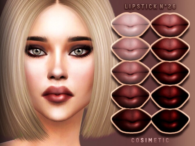 Sims 4 Lipstick N26 by cosimetic at TSR