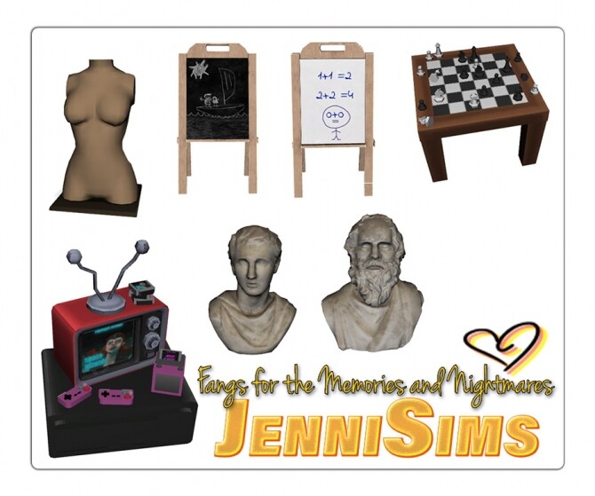 Sims 4 DECORATIVE STATUES 6 ITEMS at Jenni Sims
