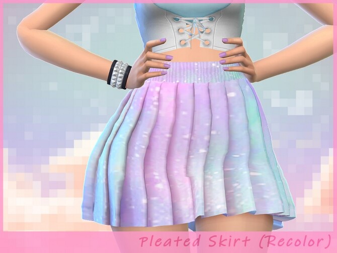 Sims 4 Pleated Skirt Recolor by Saruin at TSR