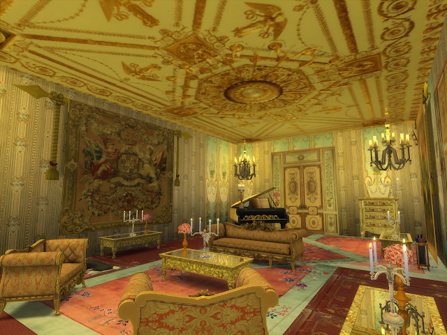 Sims 4 Amazing Golden Ornamented Ceilings at Anna Quinn Stories