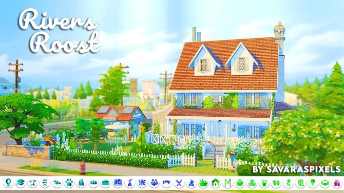 Sims 4 Rivers Roost farmhouse at Savara’s Pixels