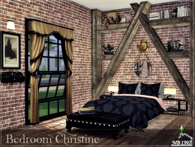 Sims 4 Bedroom Christine by nobody1392 at TSR