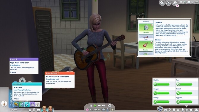 Sims 4 Fancy, Festive, Photographer, Morbid & Rocker Traits by jessienebulous at Mod The Sims