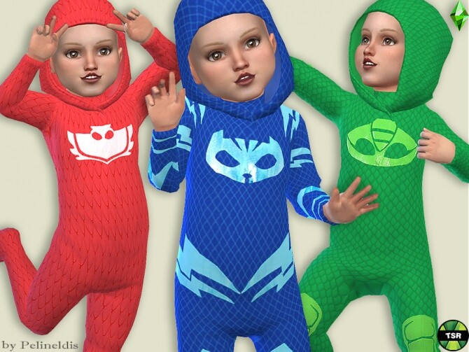 Sims 4 Toddler Costume Onesie Set by Pelineldis at TSR