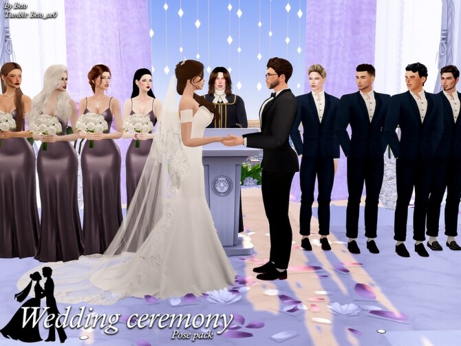 Sims 4 Wedding ceremony Pose Pack by Beto ae0 at TSR